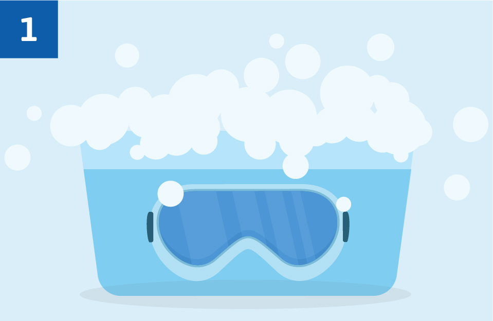 Goggle washing