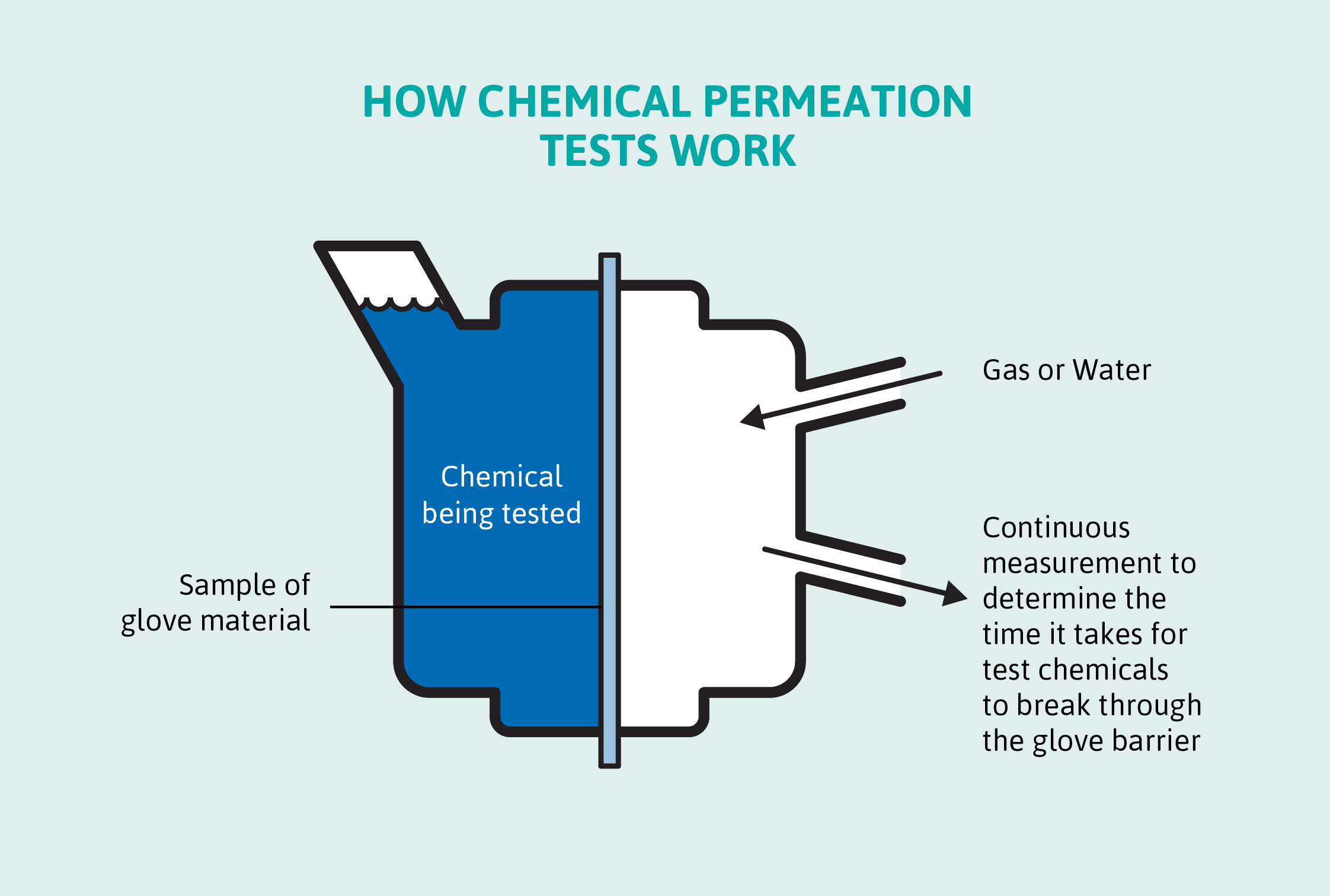 diagram on how chemical permeation works